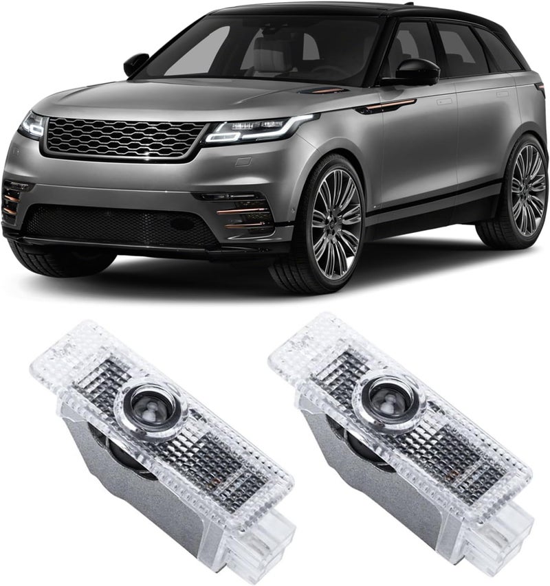 TFSOTLY 2 Pcs Never Fade Door Light Logo, Projection Ghost Shadow Welcome Puddle Light Compatible with Range Rover 2010-2022 Accessories (White) - Image 1
